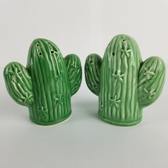 Vintage Other - Vintage Green Cactus Salt & Pepper Shakers